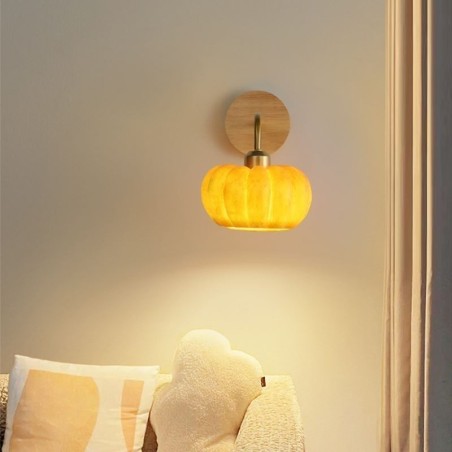 Lámpara de pared estilo calabaza, estilo retro japonés
