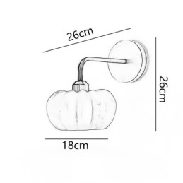 Lámpara de pared estilo calabaza, estilo retro japonés