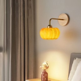 Lámpara de pared estilo calabaza, estilo retro japonés