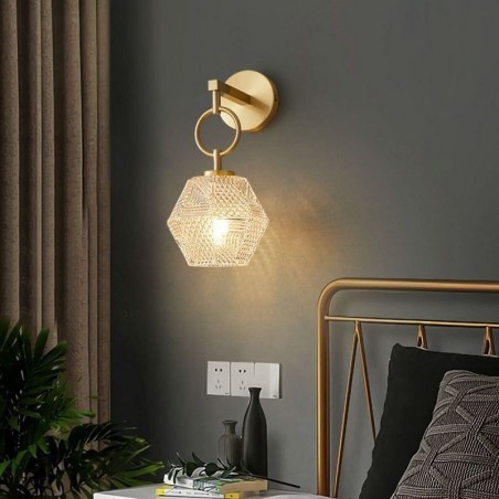 Lámpara de pared moderna con aplique de cristal creativo Lámpara de pared moderna con aplique de cristal creativo
