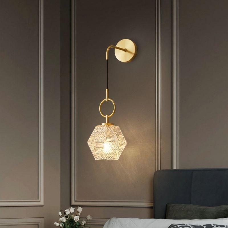 Lámpara de pared moderna con aplique de cristal creativo
