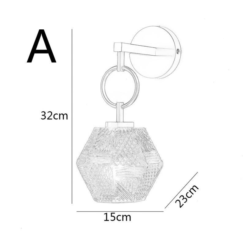 Lámpara de pared moderna con aplique de cristal creativo