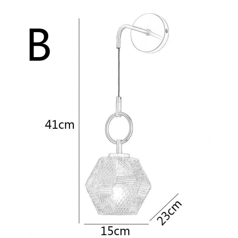 Lámpara de pared moderna con aplique de cristal creativo