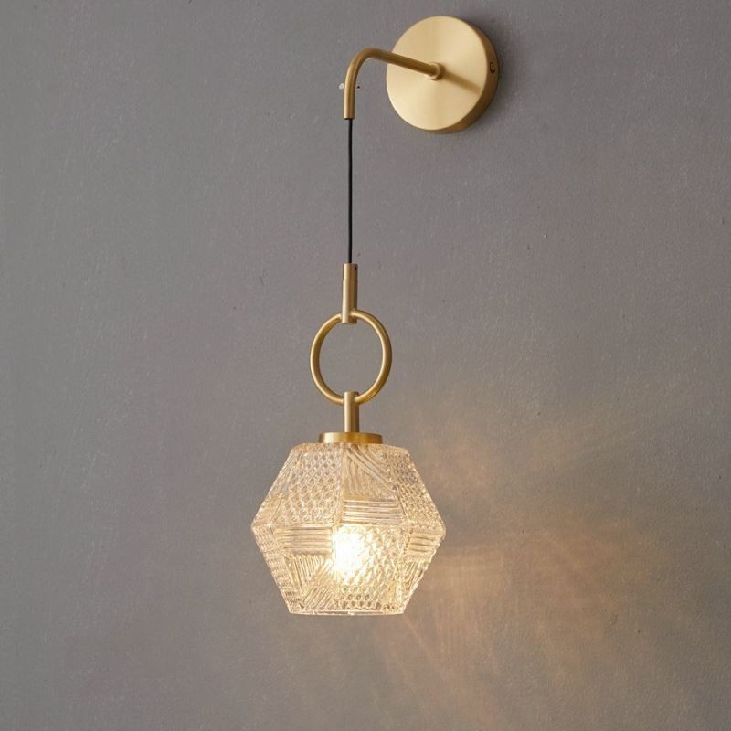 Lámpara de pared moderna con aplique de cristal creativo
