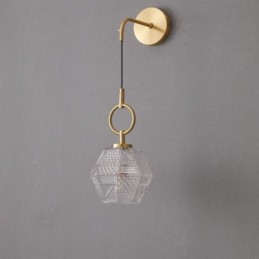 Lámpara de pared moderna con aplique de cristal creativo