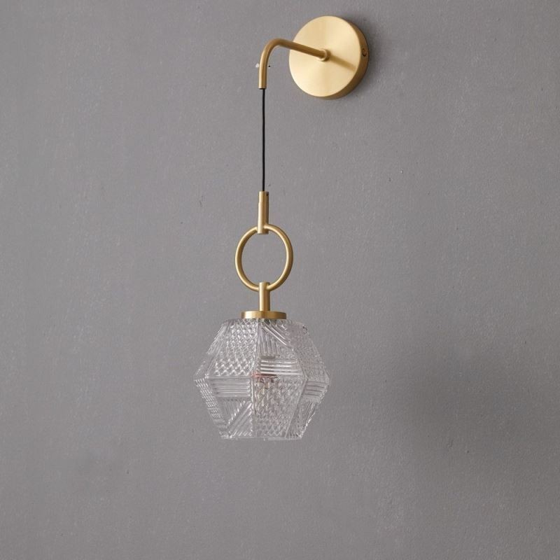 Lámpara de pared moderna con aplique de cristal creativo