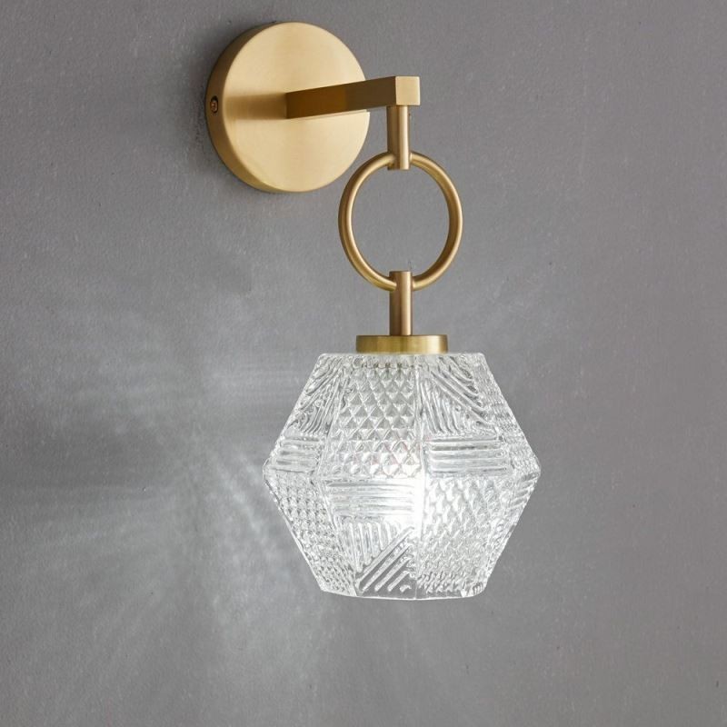 Lámpara de pared moderna con aplique de cristal creativo