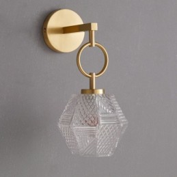 Lámpara de pared moderna con aplique de cristal creativo