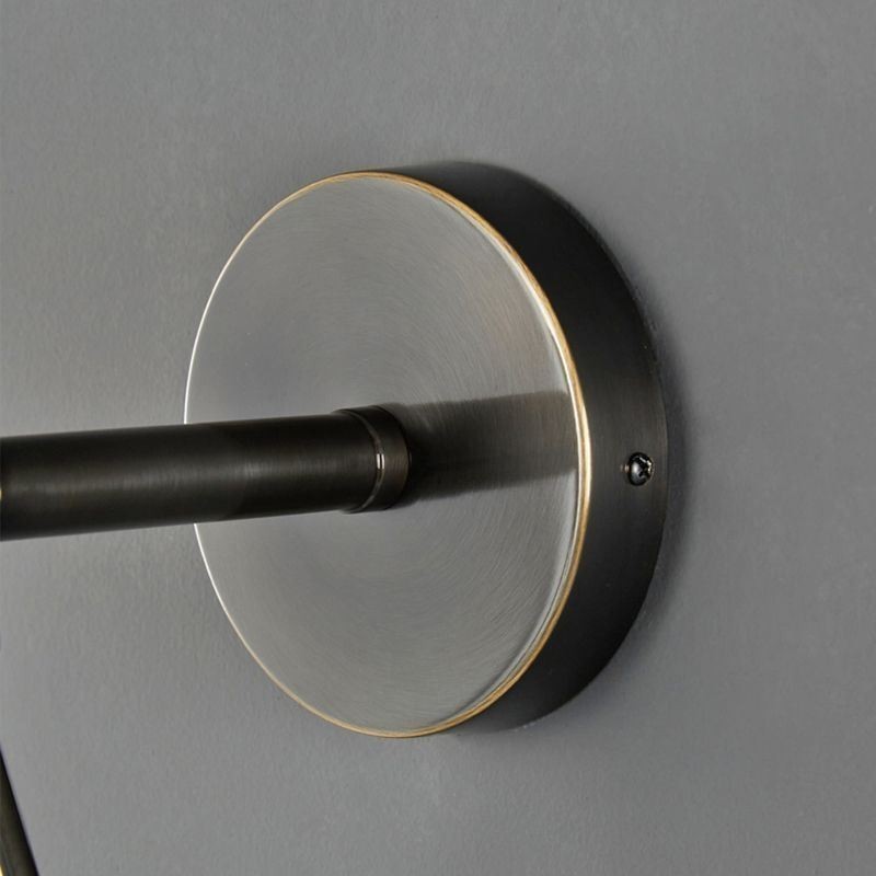 Aplique de pared moderno con forma de globo, de cristal, con forma de gota de agua negra