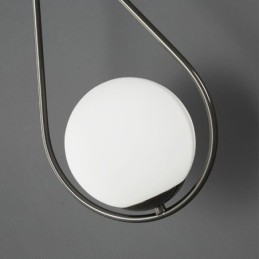 Aplique de pared moderno con forma de globo, de cristal, con forma de gota de agua negra