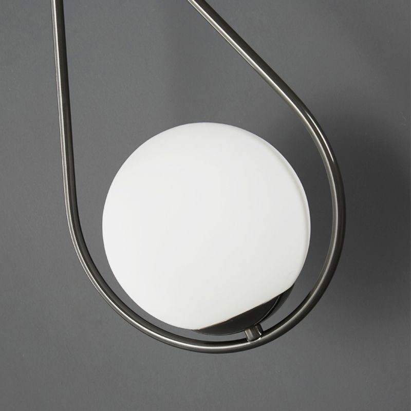 Aplique de pared moderno con forma de globo, de cristal, con forma de gota de agua negra
