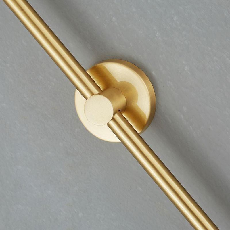 Aplique de pared moderno con forma de globo y cristal dorado cepillado