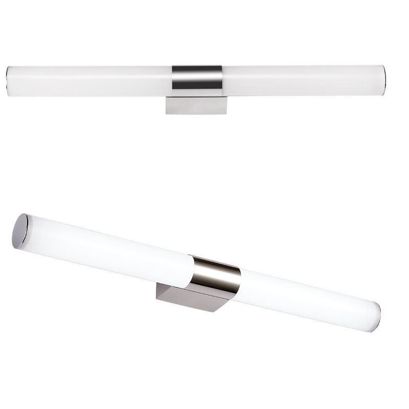Lámpara de espejo de acero inoxidable, moderna lámpara de pared para baño, aplique de pared