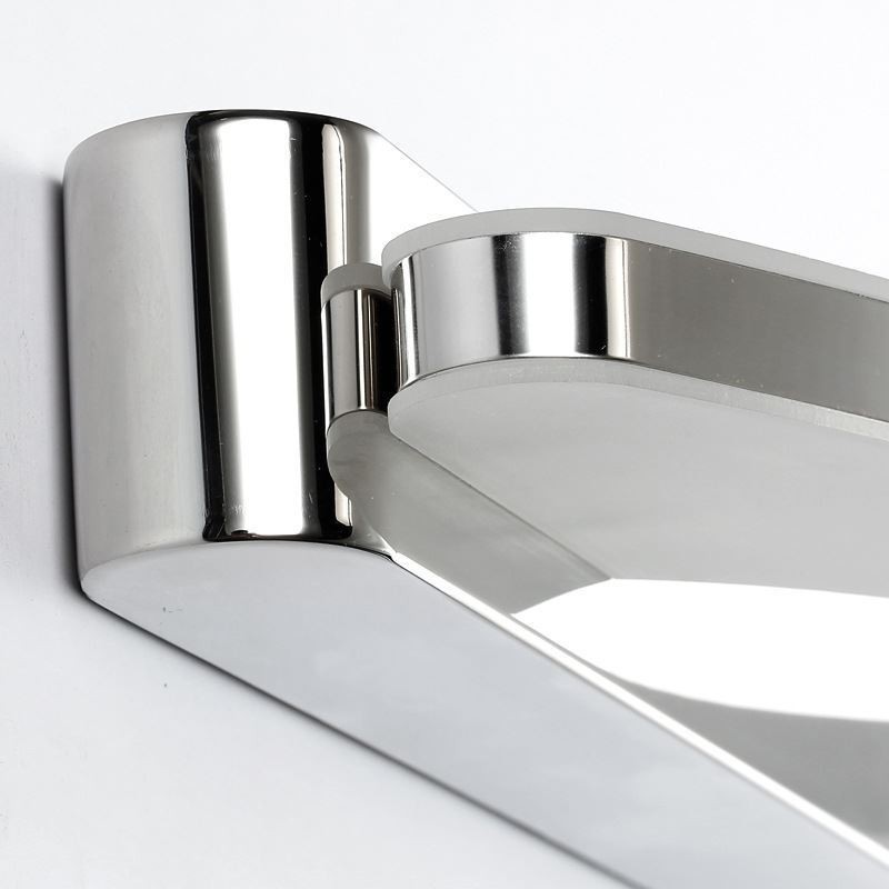 Aplique de pared con espejo moderno para baño, acero inoxidable