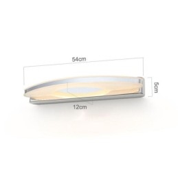 Aplique de pared con espejo moderno para baño, acero inoxidable