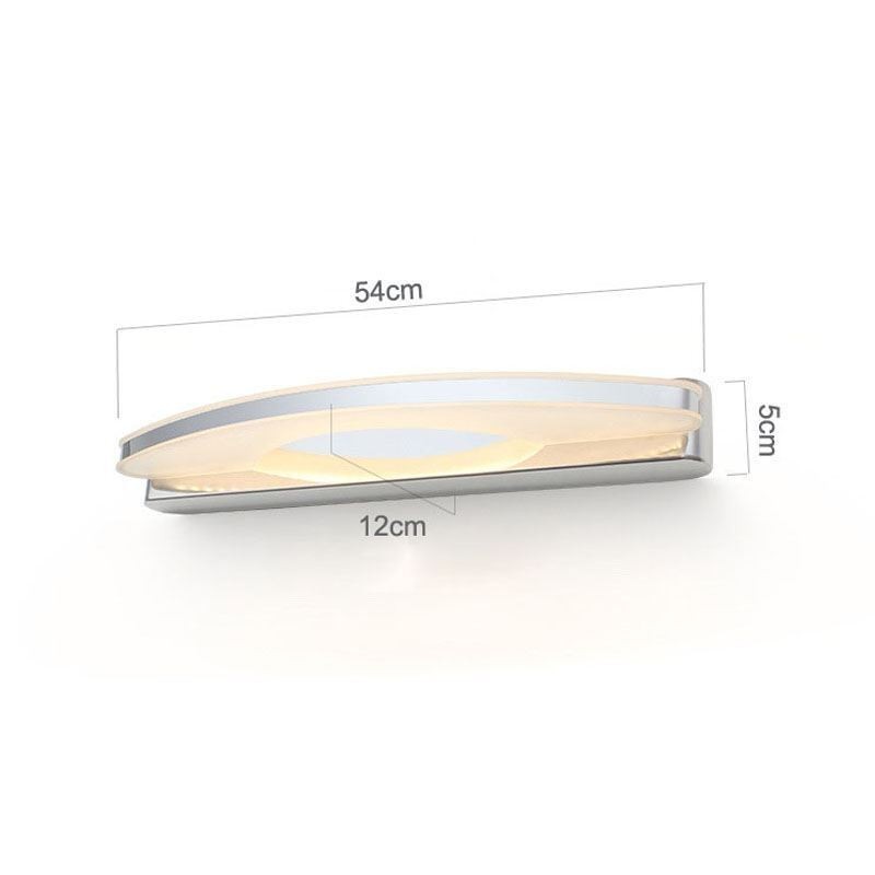 Aplique de pared con espejo moderno para baño, acero inoxidable