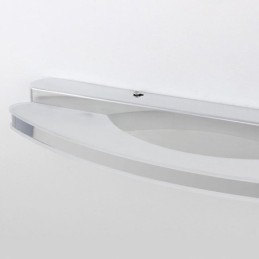 Aplique de pared con espejo moderno para baño, acero inoxidable