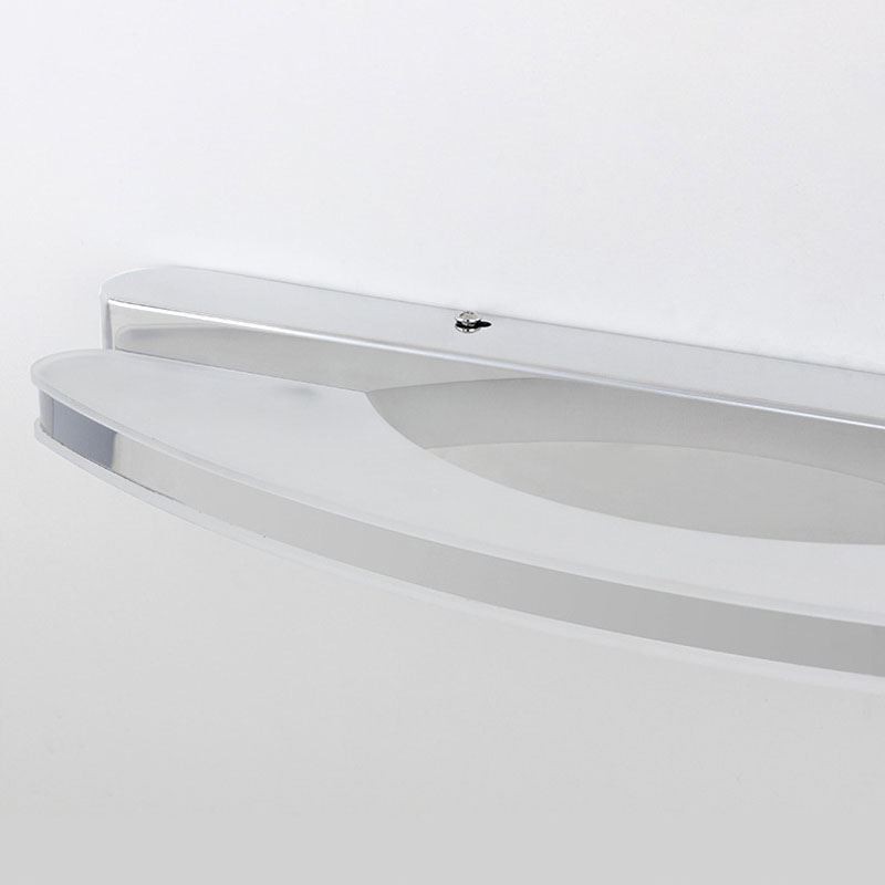 Aplique de pared con espejo moderno para baño, acero inoxidable