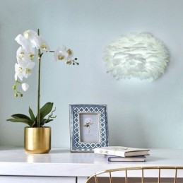 Lámpara de pared con plumas creativas, lámpara decorativa