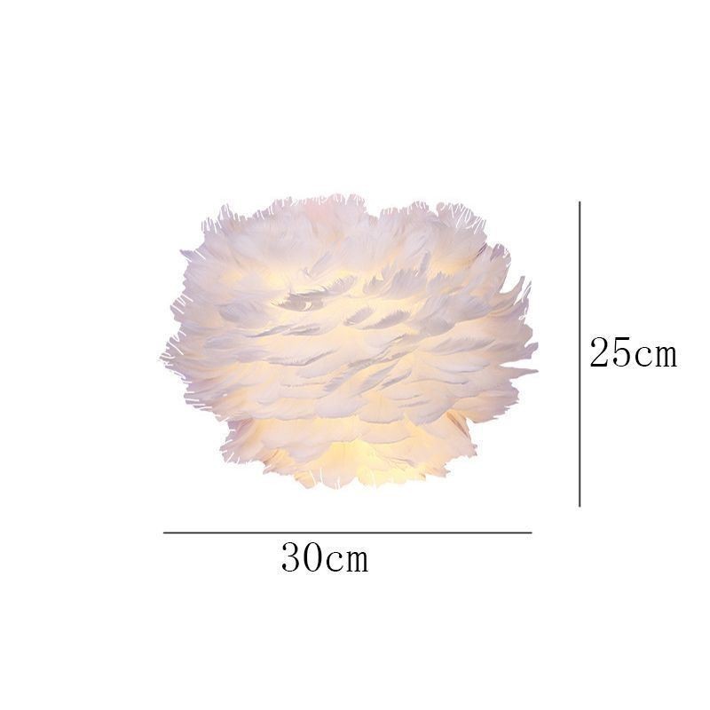 Lámpara de pared con plumas creativas, lámpara decorativa