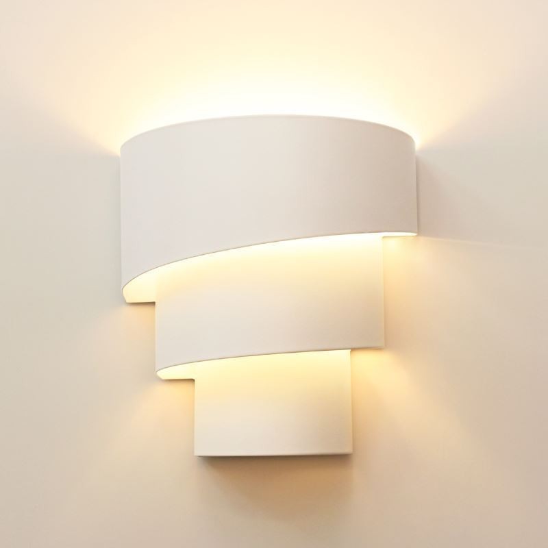 Lámpara de pared minimalista moderna con forma de pastel en espiral, lámpara de noche
