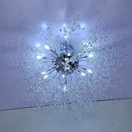 Globo de fuegos artificiales moderno de metal cromado acrílico con montaje empotrado GDNS