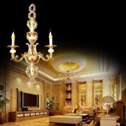 Lámpara de pared europea de lujo con pétalos de jade, lámpara decorativa, iluminación de mesita de noche