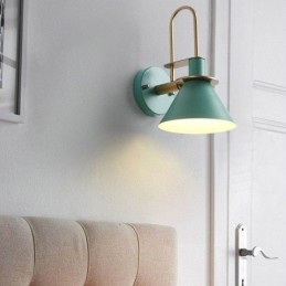 Aplique de pared nórdico estilo Makron, lámpara frontal con espejo creativo