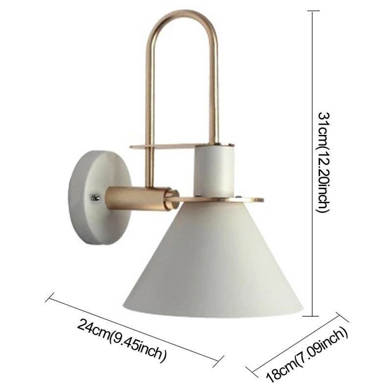Aplique de pared nórdico estilo Makron, lámpara frontal con espejo creativo