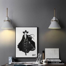 Aplique de pared nórdico estilo Makron, lámpara frontal con espejo creativo