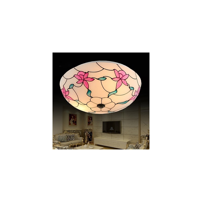 Lámpara de techo de estilo europeo con luz de cúpula absorbente.