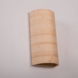 Aplique de pared de bambú japonés, aplique de pared semicircular simple, iluminación de mesita de noche