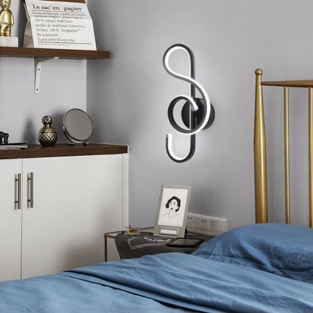 Aplique de pared minimalista acrílico con notas Aplique de pared minimalista acrílico con notas