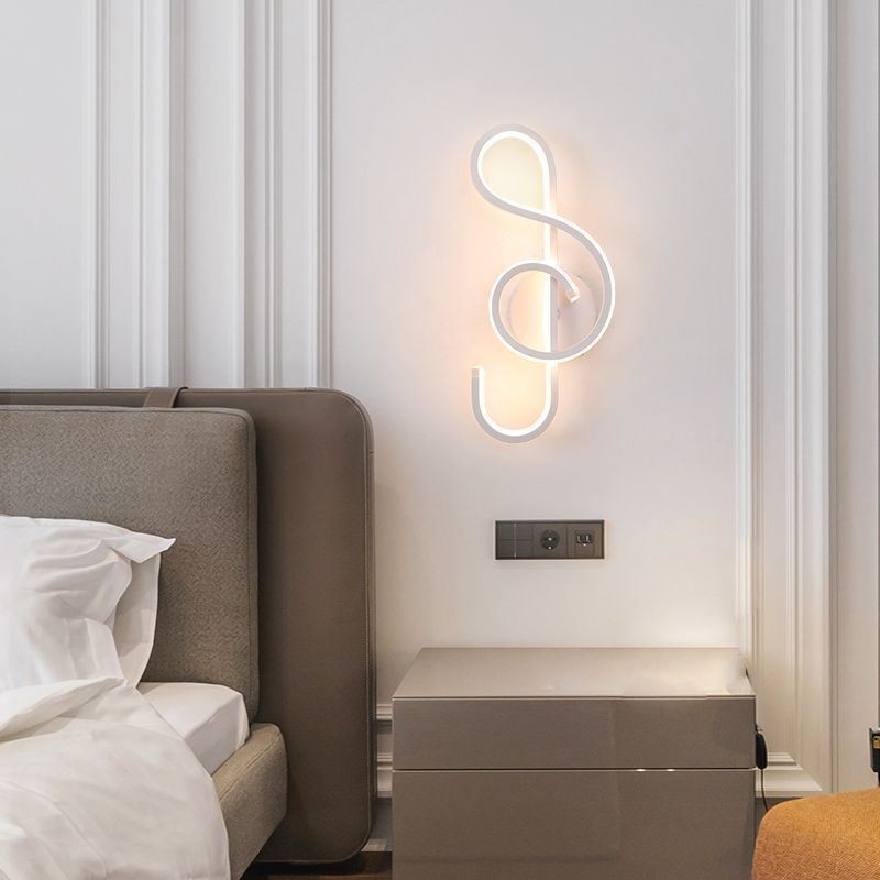 Aplique de pared minimalista acrílico con notas