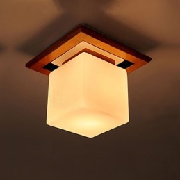 Lámpara empotrada estilo mini moderna contemporánea de madera
