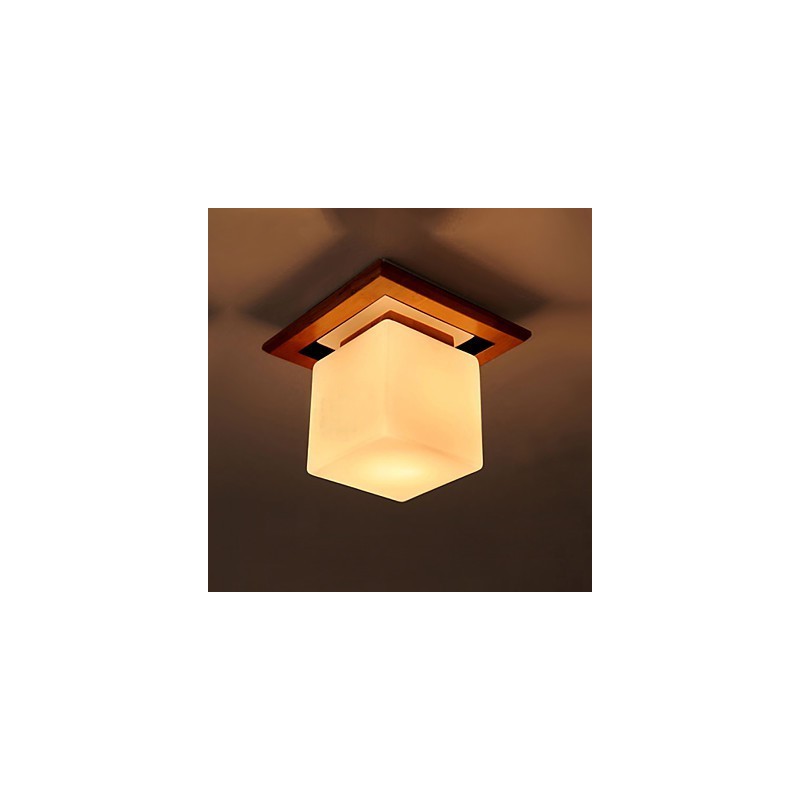 Lámpara empotrada estilo mini moderna contemporánea de madera