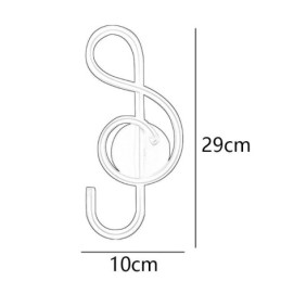 Aplique de pared minimalista acrílico con notas