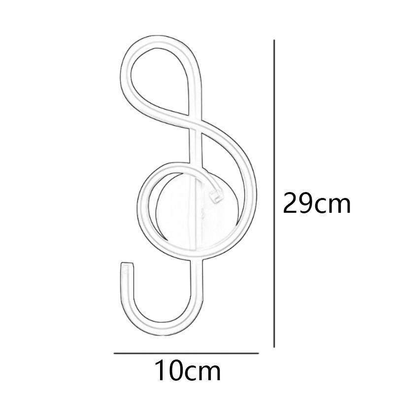 Aplique de pared minimalista acrílico con notas