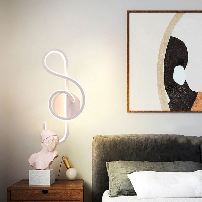 Aplique de pared minimalista acrílico con notas