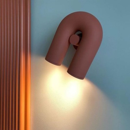 Aplique de pared minimalista creativo en forma de U con pantalla giratoria de 90° Aplique de pared minimalista creativo en forma de U con pantalla giratoria de 90°