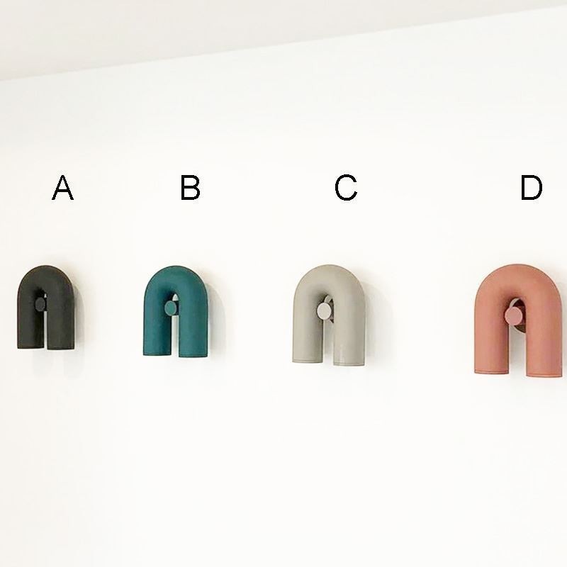 Aplique de pared minimalista creativo en forma de U con pantalla giratoria de 90°