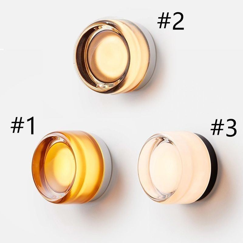 Aplique de pared moderno minimalista de acrílico de un solo cabezal redondo de hierro forjado, aplique de pared pequeño