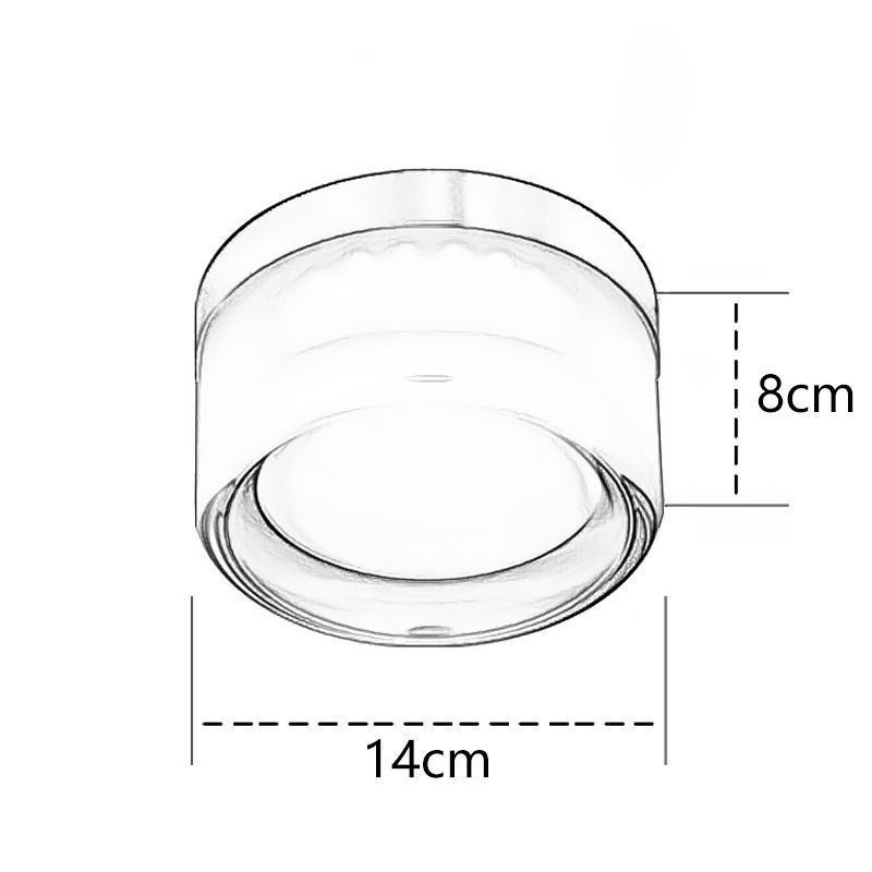 Aplique de pared moderno minimalista de acrílico de un solo cabezal redondo de hierro forjado, aplique de pared pequeño