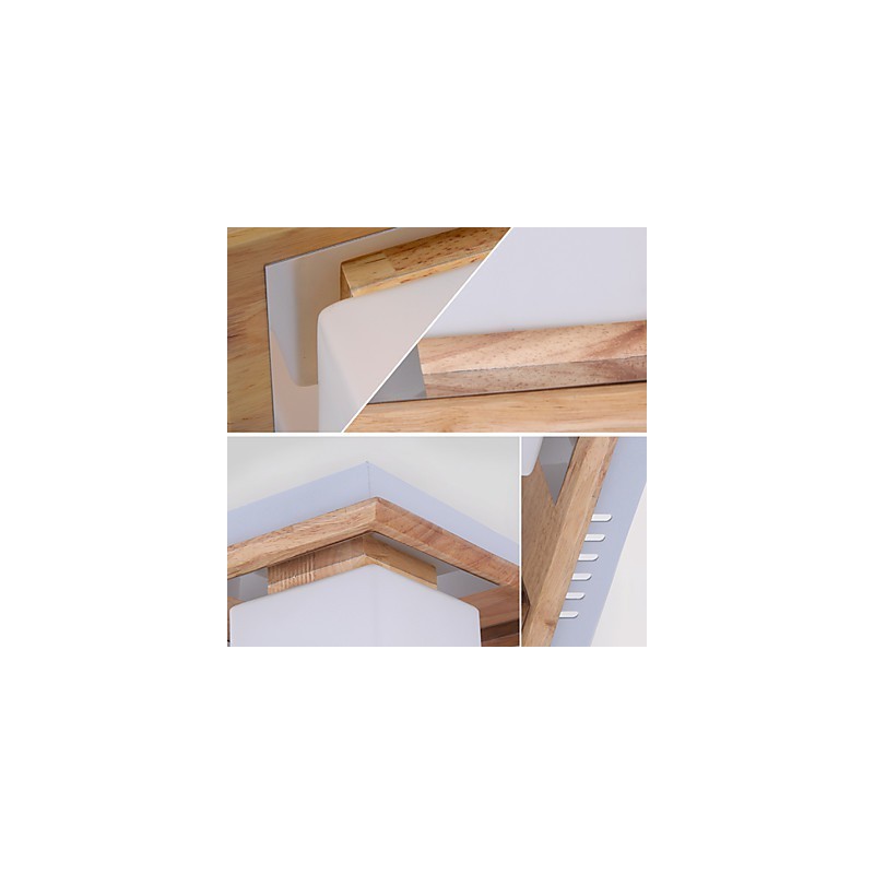 Lámpara empotrada estilo mini moderna contemporánea de madera