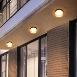 Aplique de pared moderno minimalista de acrílico de un solo cabezal redondo de hierro forjado, aplique de pared pequeño