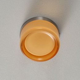 Aplique de pared moderno minimalista de acrílico de un solo cabezal redondo de hierro forjado, aplique de pared pequeño