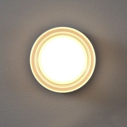 Aplique de pared moderno minimalista de acrílico de un solo cabezal redondo de hierro forjado, aplique de pared pequeño