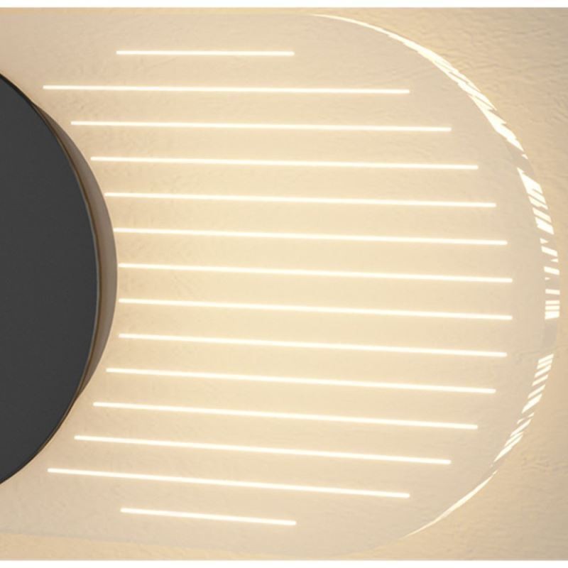 Lámpara de pared moderna minimalista de acrílico y hierro forjado con reloj.