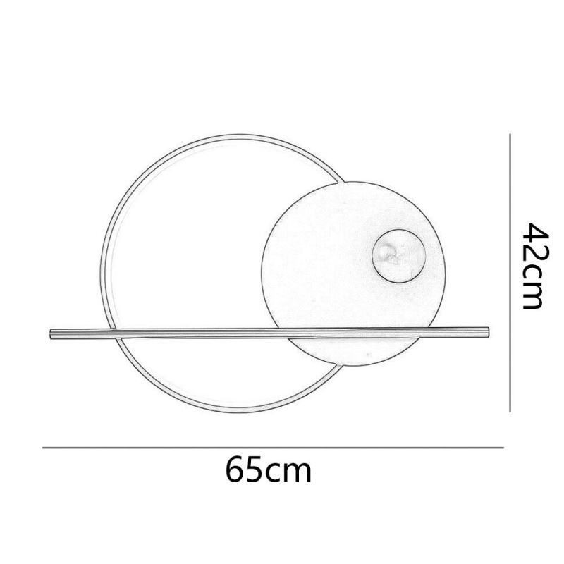 Aplique de pared redondo de hierro forjado para jardín