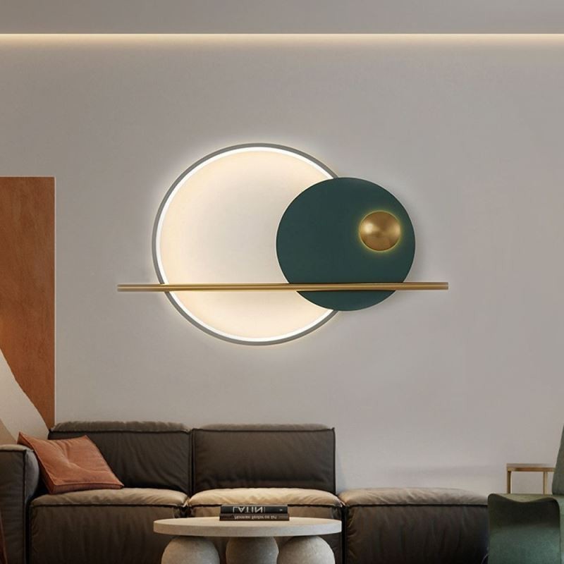 Aplique de pared redondo de hierro forjado para jardín
